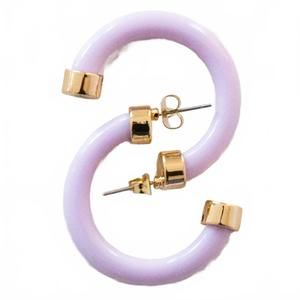 NEW HOO HOOPS women's mini hoops in lavender